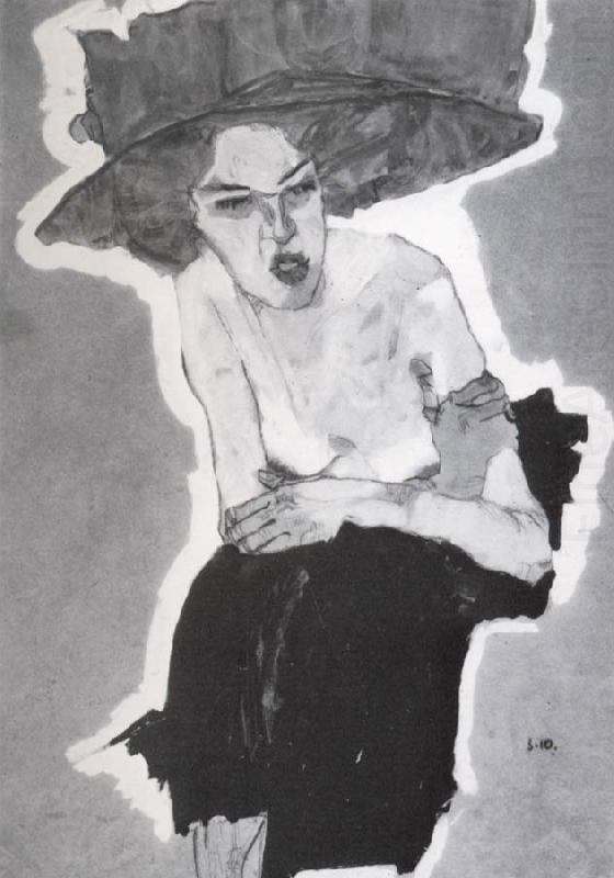 Egon Schiele Mischievous woman china oil painting image